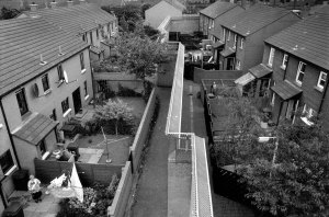 Frankie Quinn's picture of a peace line dividing residents from different communities in east Belfast